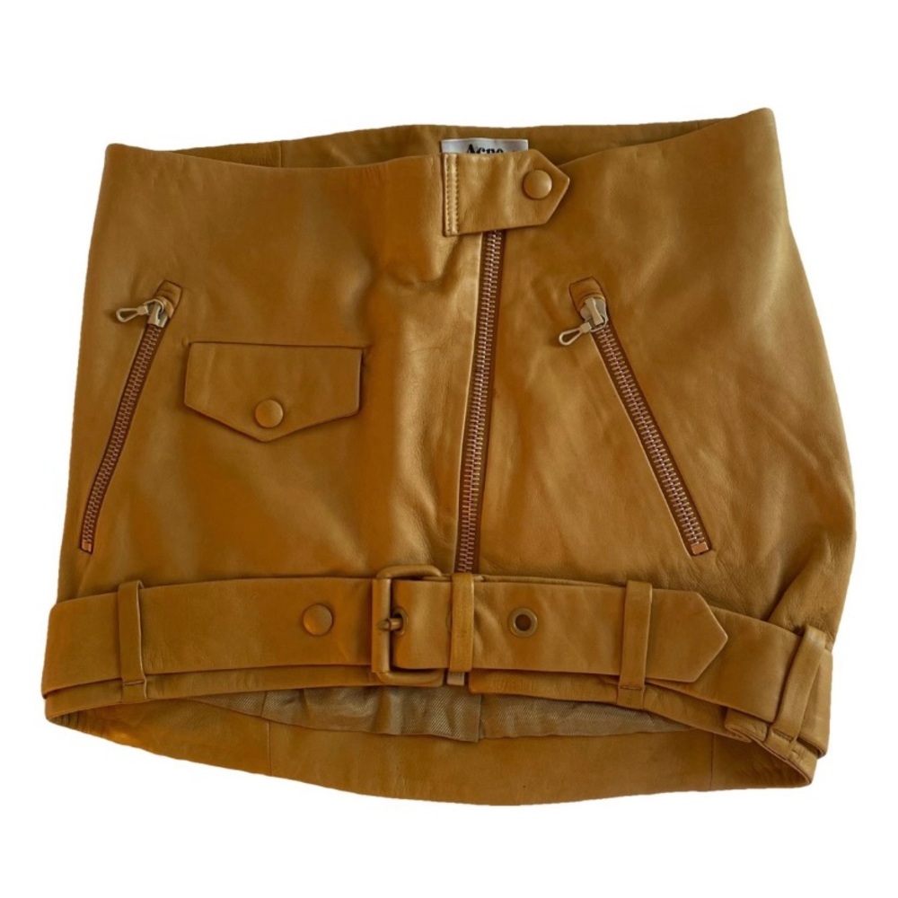 Acne Studios leather mini skirt